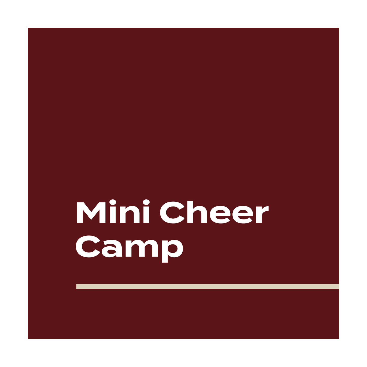 Mini Cheer Camp (K-5th Grade)