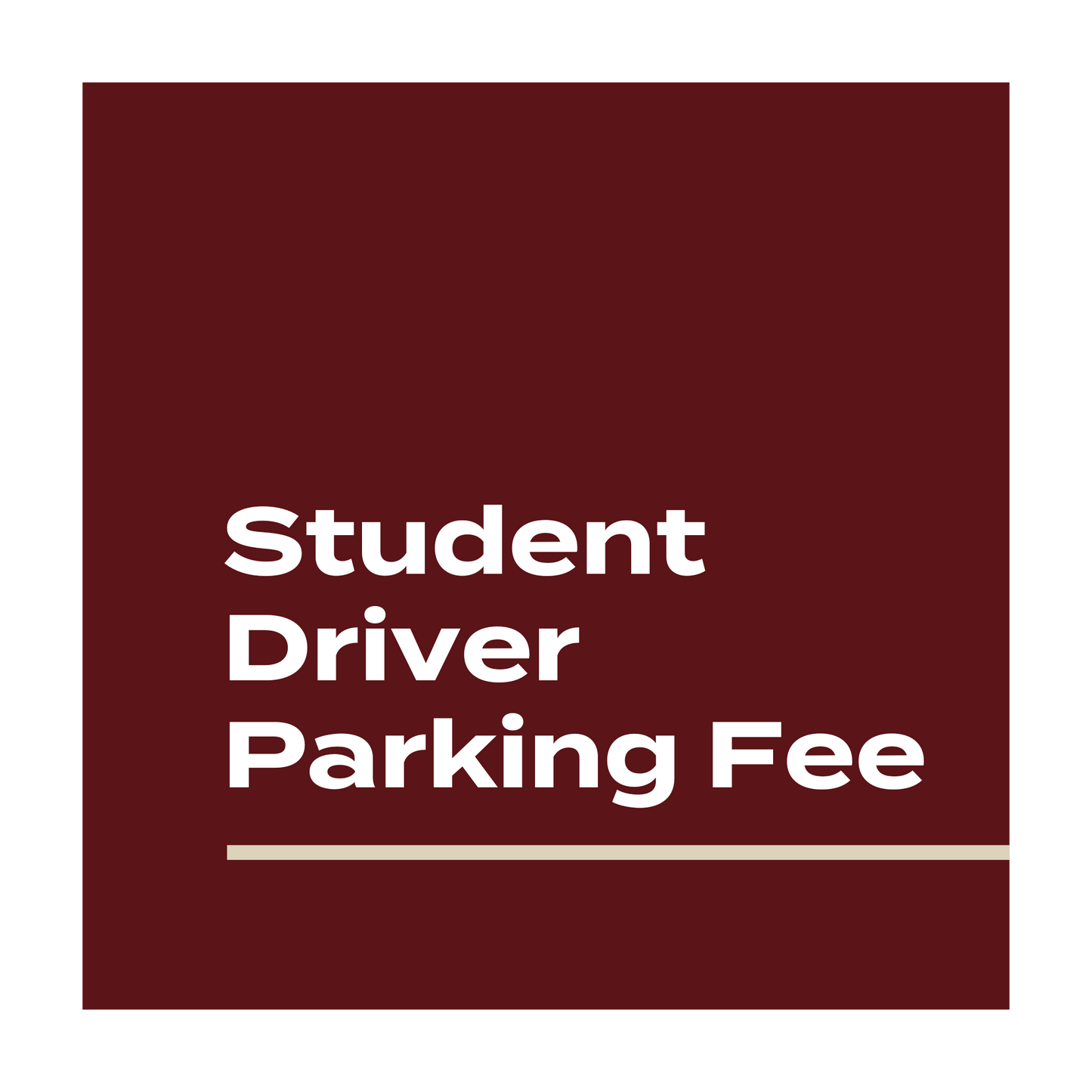 25-26 Student Driver Parking Fee