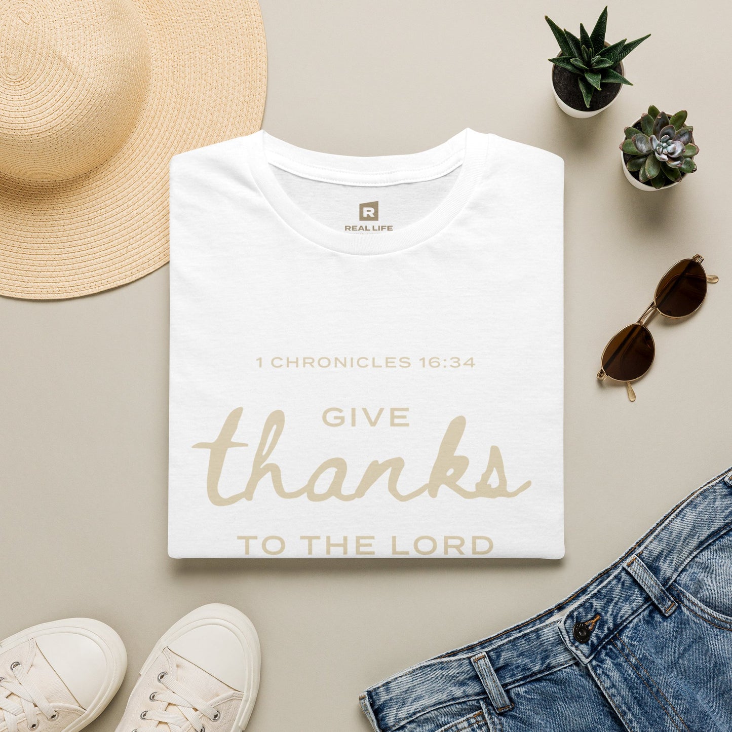 Give Thanks Script T-shirt