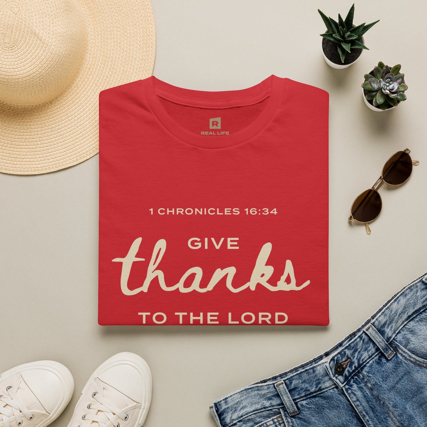 Give Thanks Script T-shirt