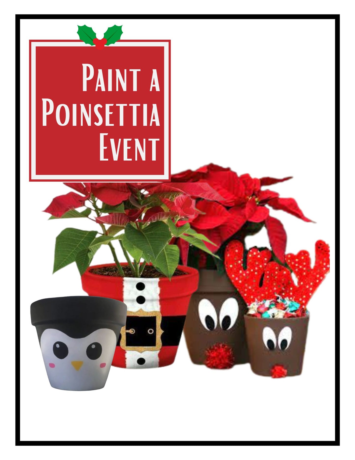 🎨 Paint a Poinsettia Pot (Grades K–5) 🎨
