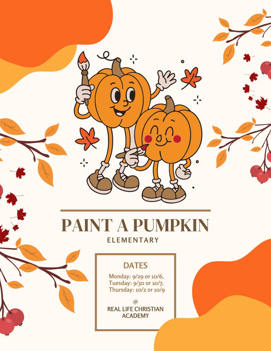 Paint a Pumpkin: K-5th ONLY