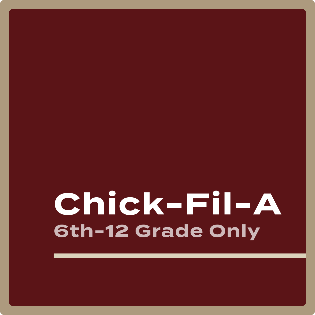 (12769-7) US ONLY / CFA Order: Spicy Chicken Sandwich